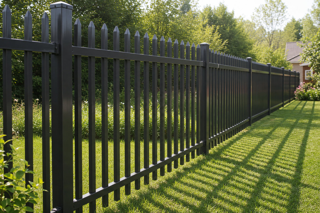 Aluminum fence installation