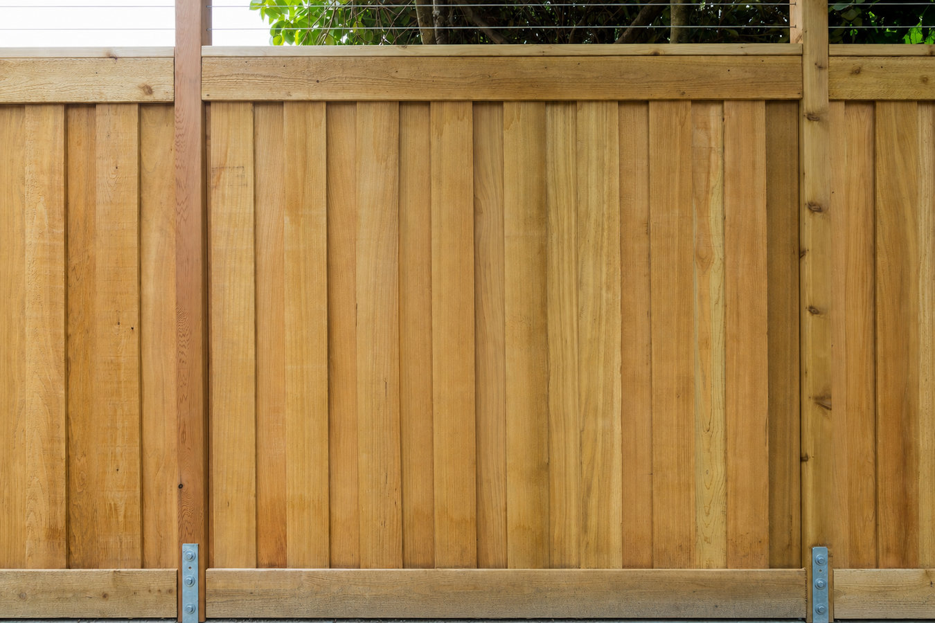 Wood fence installation